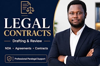 draft and review legal contracts, agreements and nda
