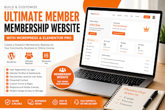 build customize ultimate member membership website with wordpress elementor pro