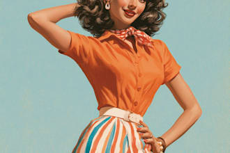 create a pin up girl and pin up girl illustration