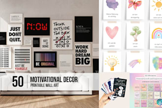 design inspirational card motivation card affirmation card printable design pro