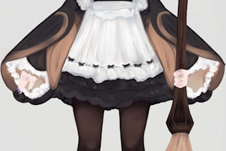 draw your oc or ocs stylized illustration