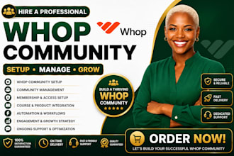 setup whop community, whop store and discord