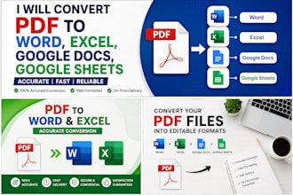 convert PDF to word, excel,docs and sheets