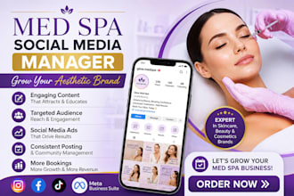 be your med spa social media manager for skincare, beauty and cosmetics brands