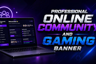 design online community banner gaming banner twitch discord community banner