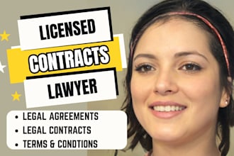 draft and review legal contracts and agreements