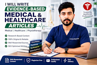 write evidence based medical and healthcare articles