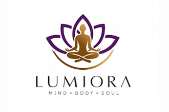 design a modern, unique yoga logo for your wellness brand