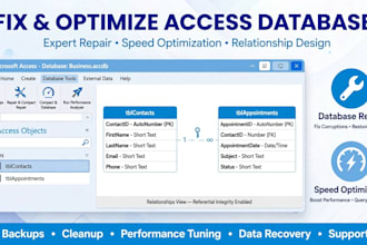 fix and optimize your microsoft access database
