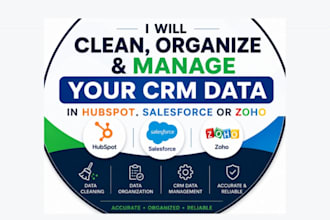 clean, organize and manage your CRM data in hubspot, salesforce or zoho