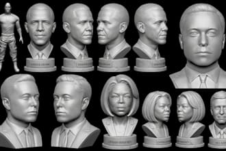 create 3d head model realistic face sculpt 3d bust in zbrush for 3d printing