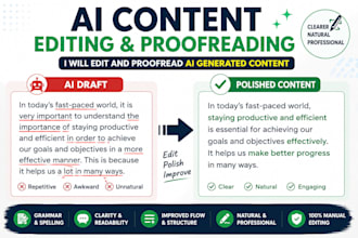 edit and proofread ai generated content