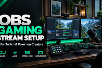 setup obs streaming for gaming and pokemon creators