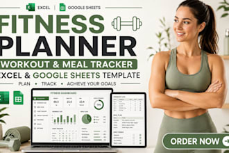 biuld fitness planner, workout tracker, meal planner and habit tracker