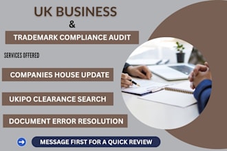 do uk business compliance trademark clearance and companies house errors