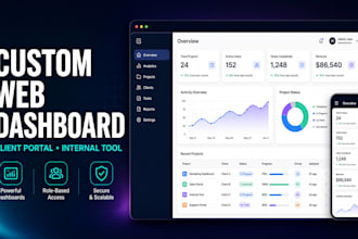 build a custom web dashboard and client portal
