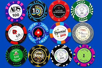 design minimalist poker chip or game, poker card, poker logo for your business