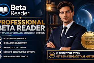 be your professional beta reader for fiction and sci fi novel