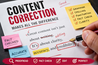 factcheck proofread copy edit and grammar check your manuscript and articles
