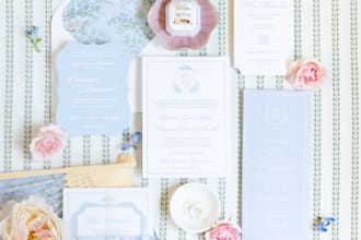 design a custom luxury wedding invitation suite for you