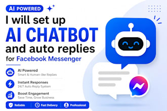 set up ai chatbot and auto replies for facebook messenger
