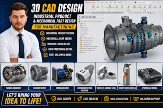 3d cad modeling industrial product design mechanical part design for 3d printing