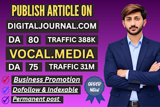 do guest post on digitaljournal,com and vocal,media
