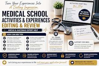 edit your amcas, aacomas activity list or your mspe