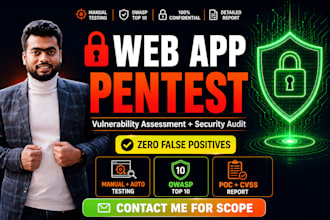 conduct web app penetration testing and vulnerability scan