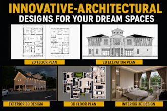 draw autocad 2d floor plans for renovation and construction