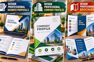 design professional business proposals, company profiles and brochures
