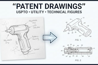 draw high quality uspto utility patent drawings