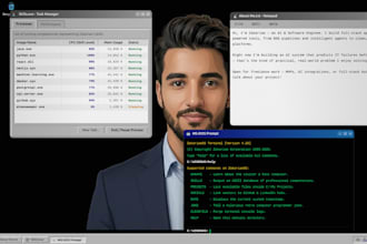 build a custom os style interactive portfolio website