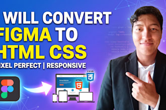 convert figma to HTML CSS pixel perfect responsive