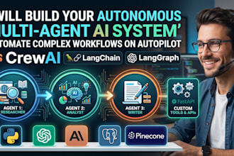 build autonomous multi agent systems with crewai and langchain