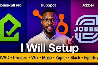 setup hvac housecall pro procore hubspot wix make jobber zapier slack pipedrive