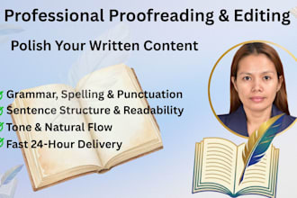 proofread, copy edit, and format your english text
