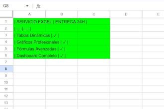 crearé tablas de excel profesionales en 24h