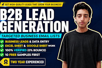 provide targeted b2b lead generation and business email list building