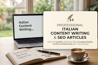 write SEO optimized blog posts and articles in italian