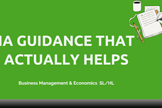 tutor and guide you through your ib business and economics ia