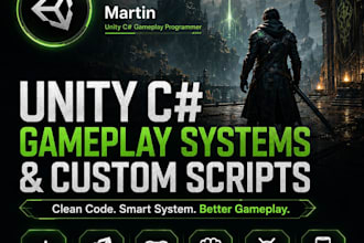 create custom unity gameplay systems and scripts