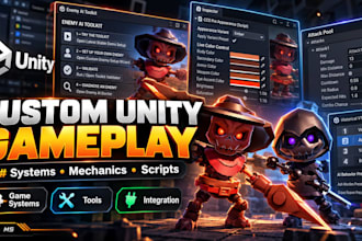 create custom unity gameplay systems and scripts
