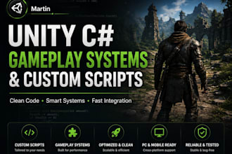 create custom unity gameplay systems and scripts