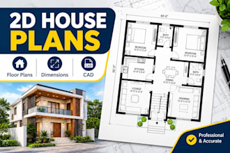 design professional 2d house plans and floor plans