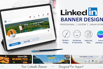 design a professional linkedin banner and cover