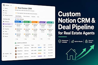 build custom notion template and deals pipeline workspace for real estate agents