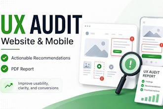 audit your website UX and provide actionable recommendations