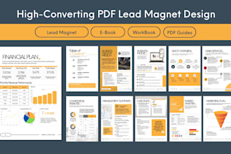 create a profession pdf lead magnet design, ebook, workbook and worksheet
