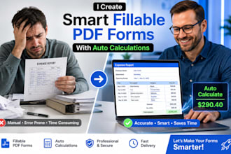 design interactive fillable PDF forms with adobe acrobat and auto calculations